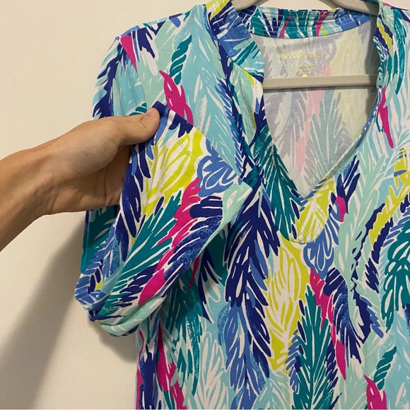 Lilly Pulitzer Multicolor Tunic Style Blouse Medium - Picture 5 of 8